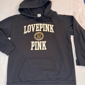 PINK Victoria's Secret Black Hoodie Size Small